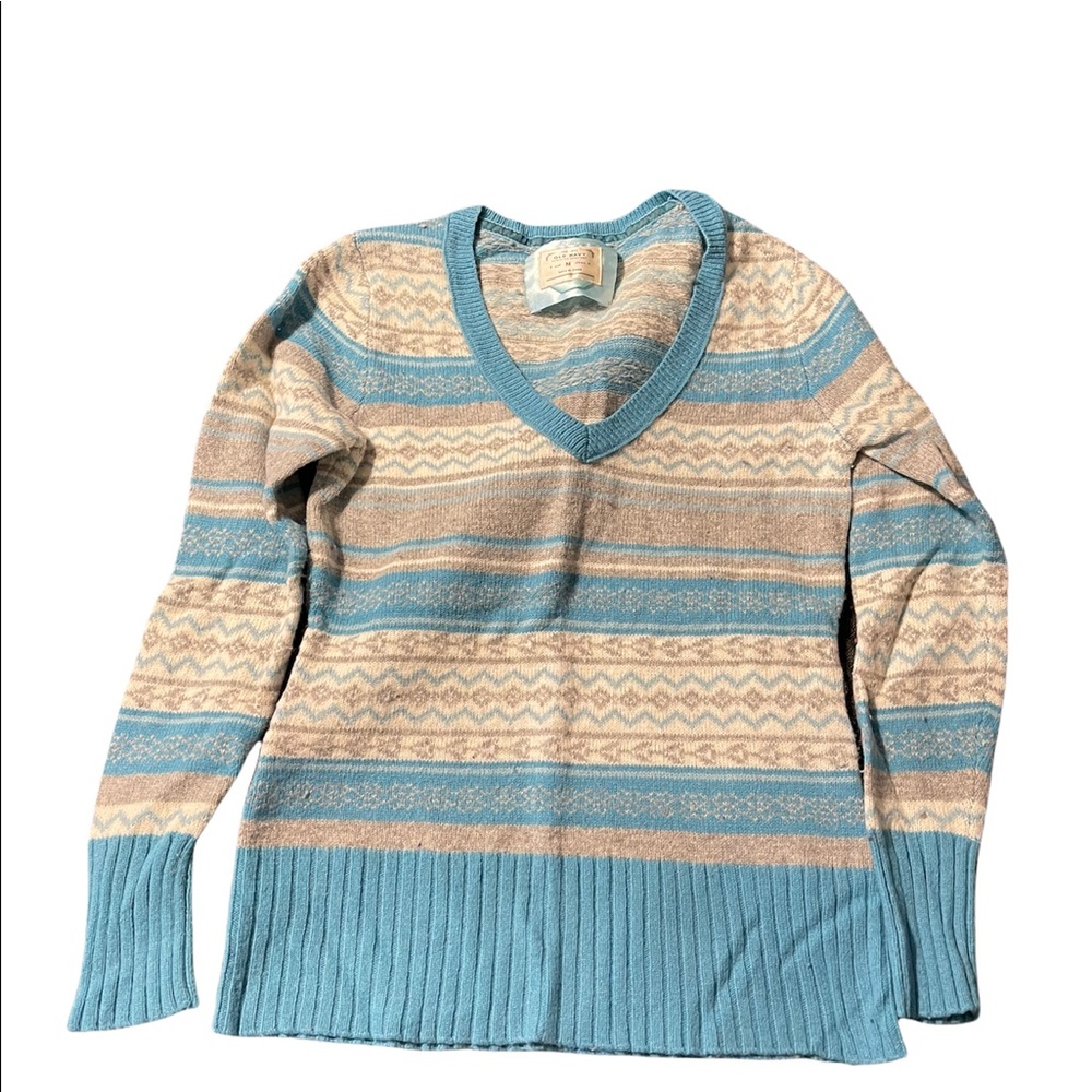 Teal and Gray Argyle Sweater